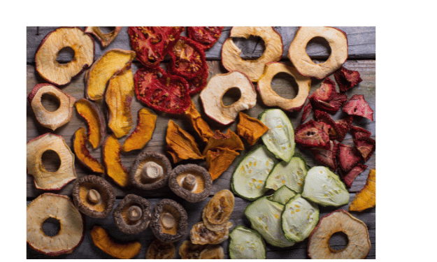 Dehydrated fruits and veggies
