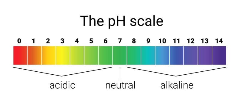 ph scale to determine signs of acidic soil