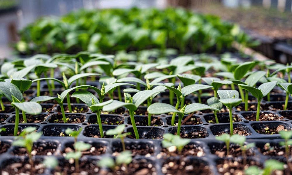 seedlings in tray