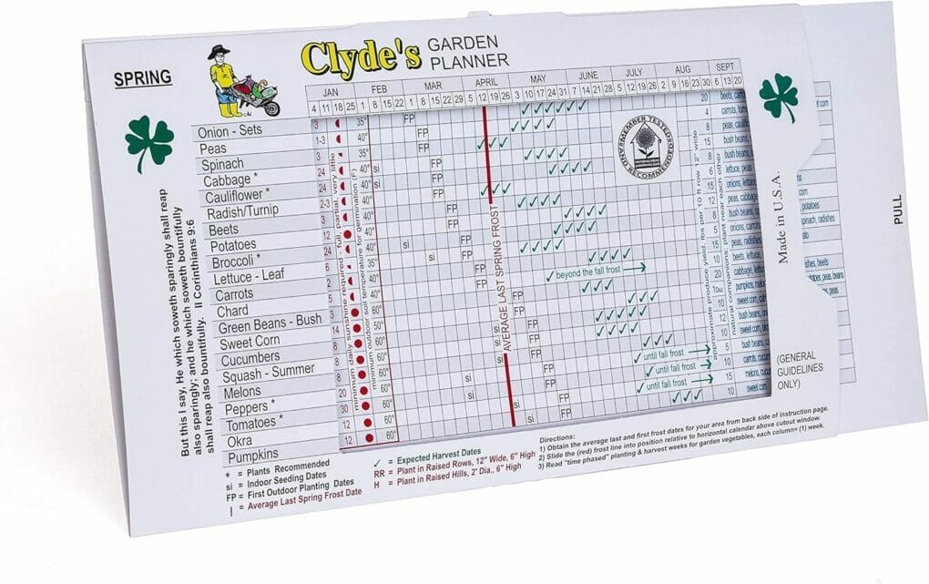 Clyde's Garden Planner clydes garden planner-clydes-vegetable-planting-slide-chart-review