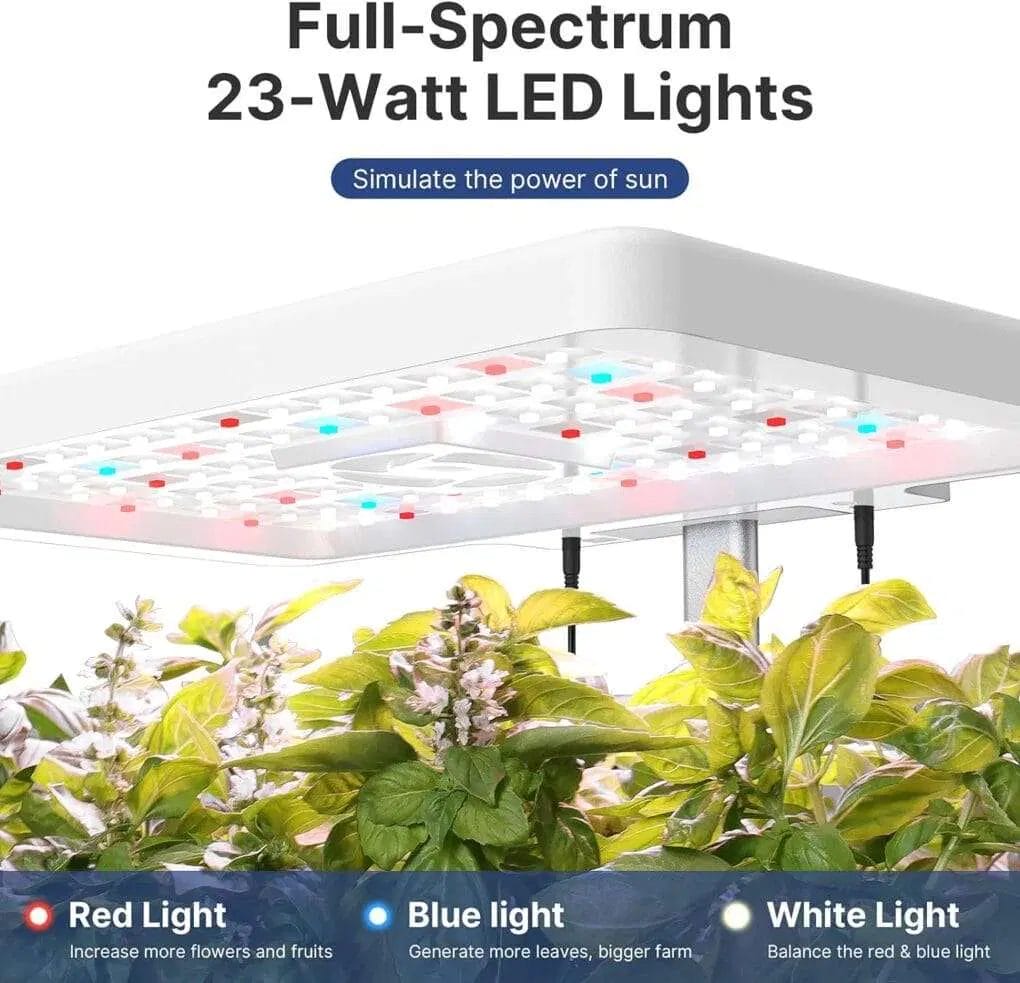 iDOO Hydroponics Growing System Kit 12Pods, Indoor Garden with LED Grow Light, Loved Gift for Green Thumbs Christmas, Built-in Fan, Auto-Timer, Adjustable Height Up to 11.3 for Home, Office