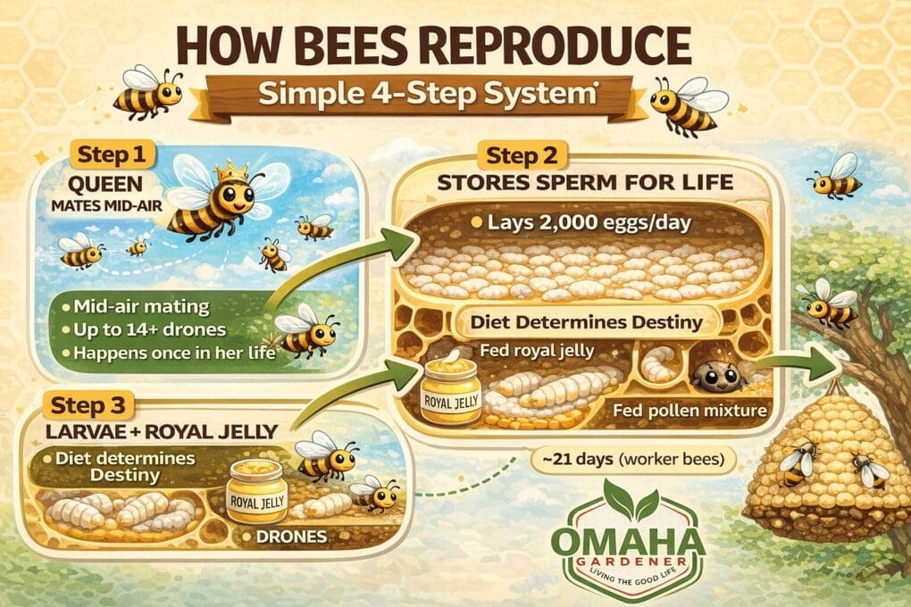 How does bees reproduce.